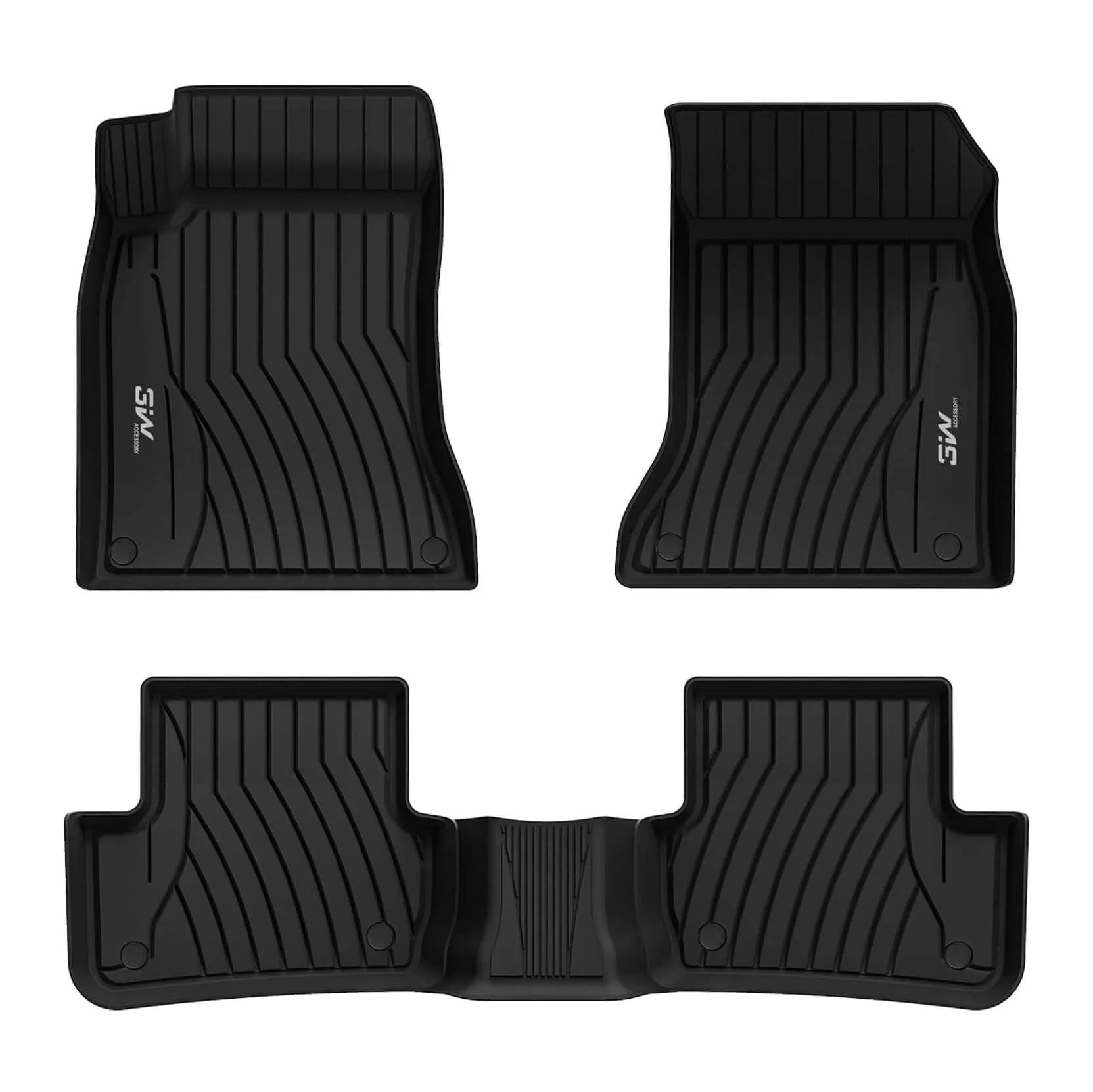 3W Mercedes-Benz GLA 2021-2024 Custom Floor Mats TPE Material & All-Weather Protection Vehicles & Parts 3Wliners 2021-2024 GLA 2021-2024 1st&2nd Row Mats