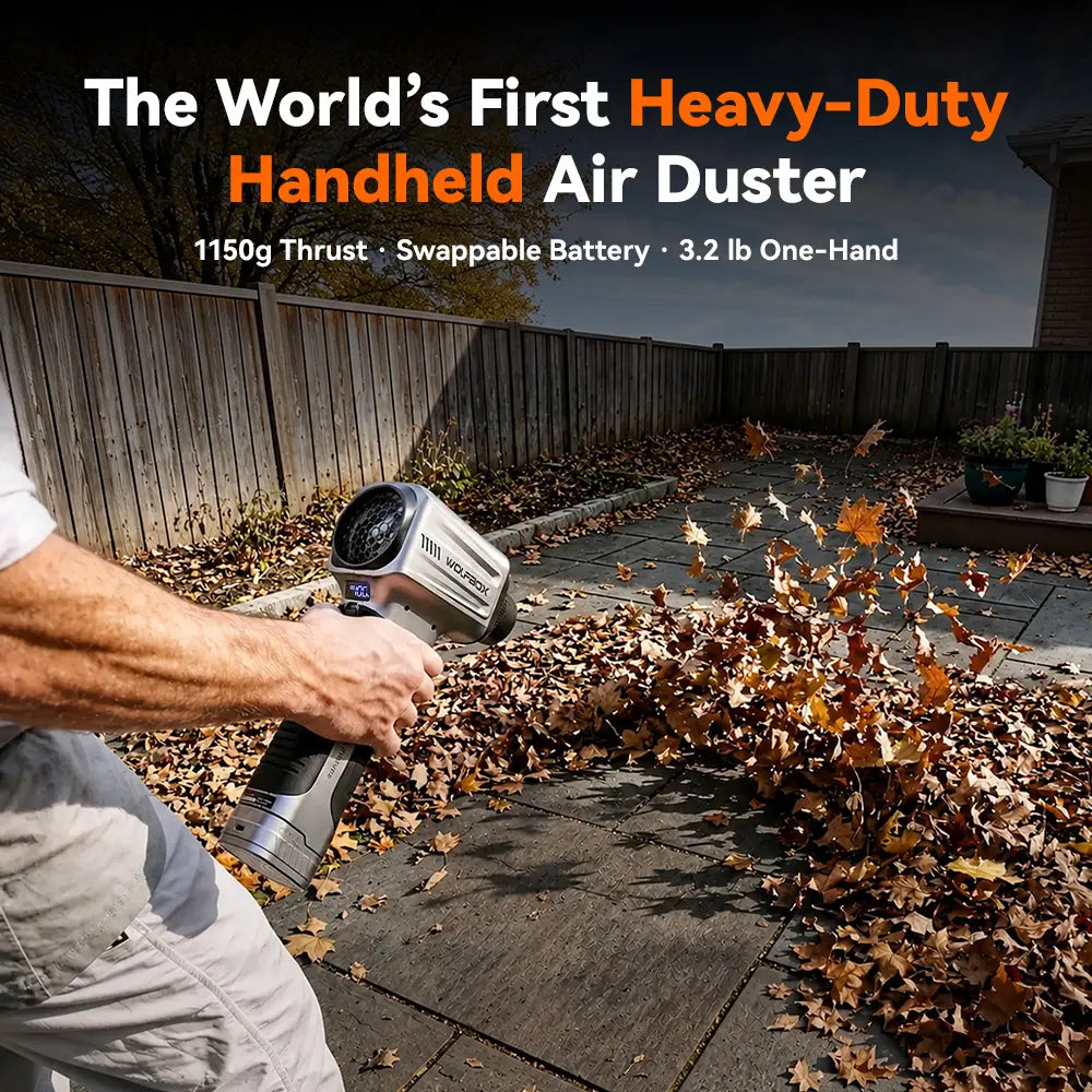 WOLFBOX MF500PRO Air Duster – Handheld Blower for Leaves & Outdoor Cleanup - WOLFBOX