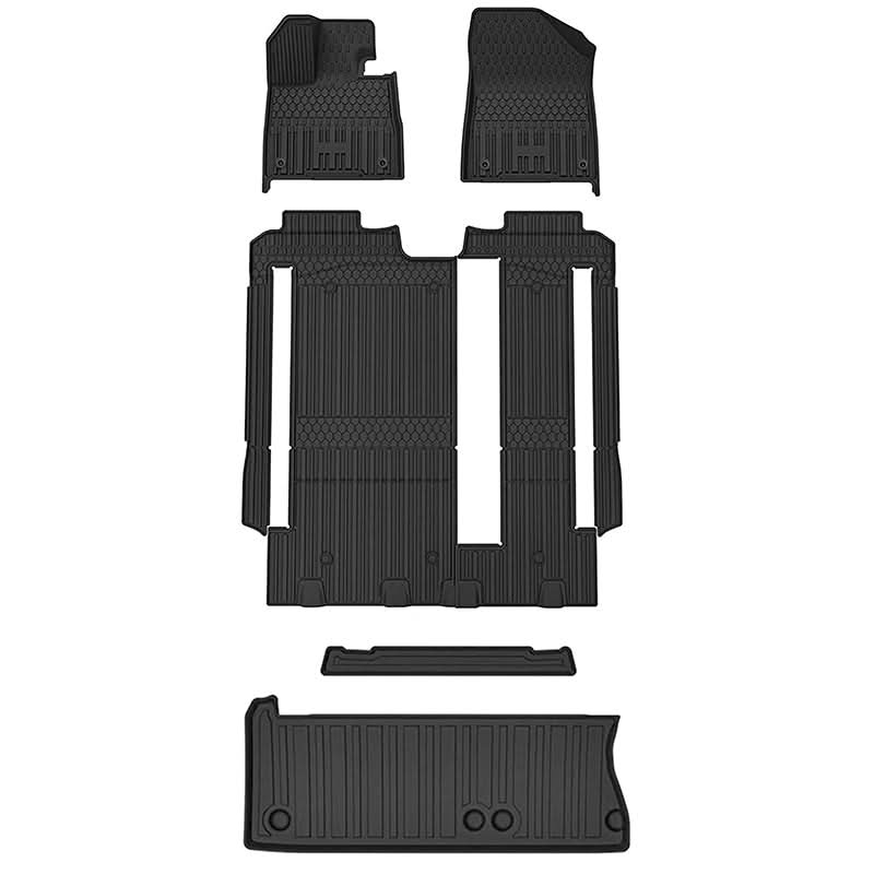 3W Toyota Sienna 8 Seat 2021-2023 Custom Floor Mats / Trunk Mat TPE Material & All-Weather Protection Vehicles & Parts 3Wliners