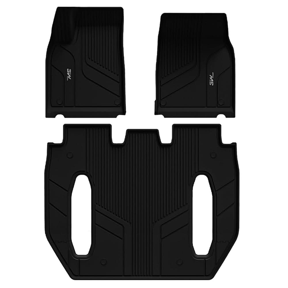3W Tesla Model X 6 Seat 2022-2023 Custom Floor Mats Trunk Mats TPE Material & All-Weather Protection Vehicles & Parts 3Wliners