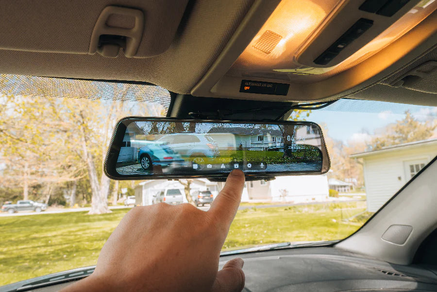 A Finger Pointing at the front Dash Cam