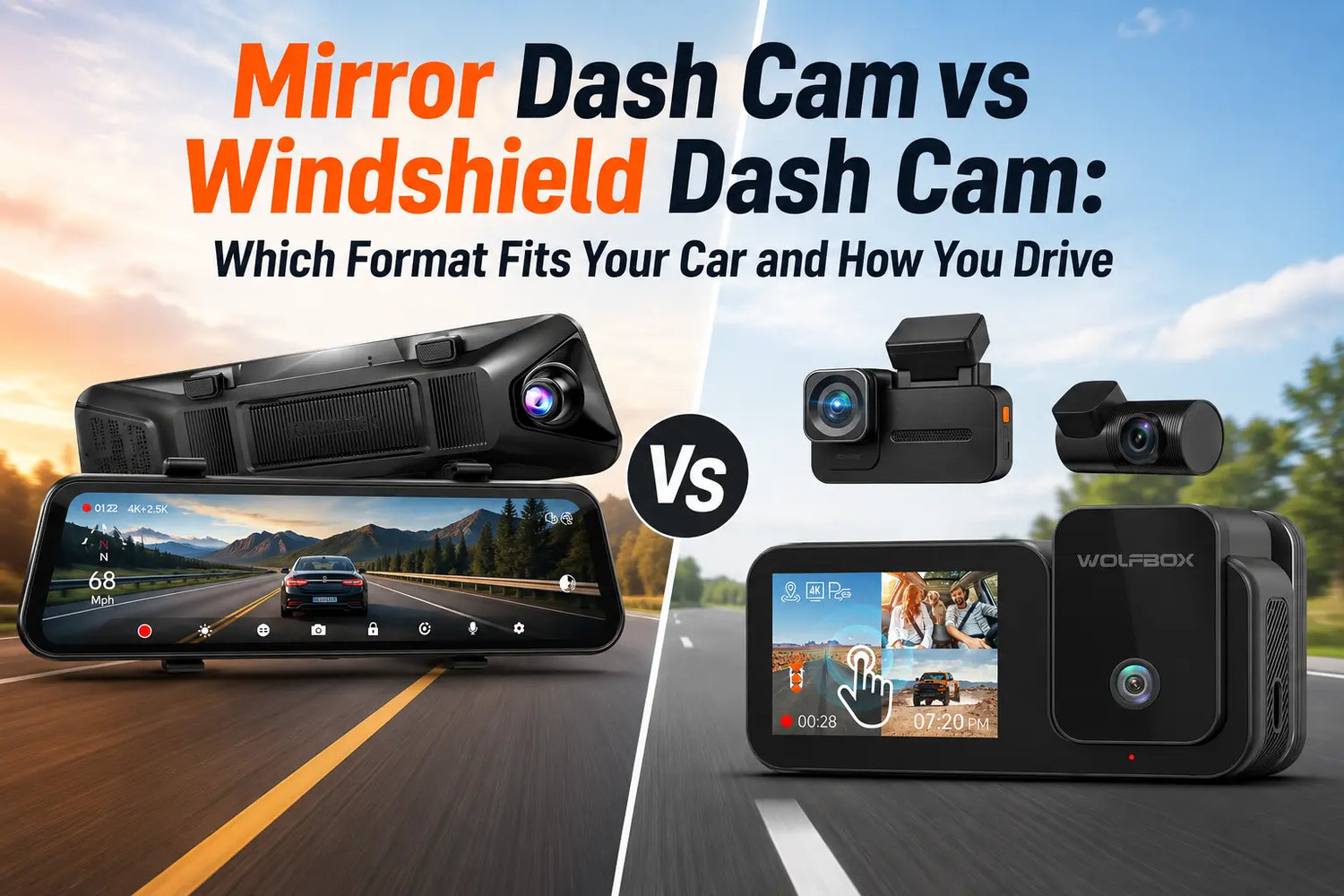 Mirror Dash Cam vs Windshield Dash Cam: Which Format Fits Your Car and How You Drive?
