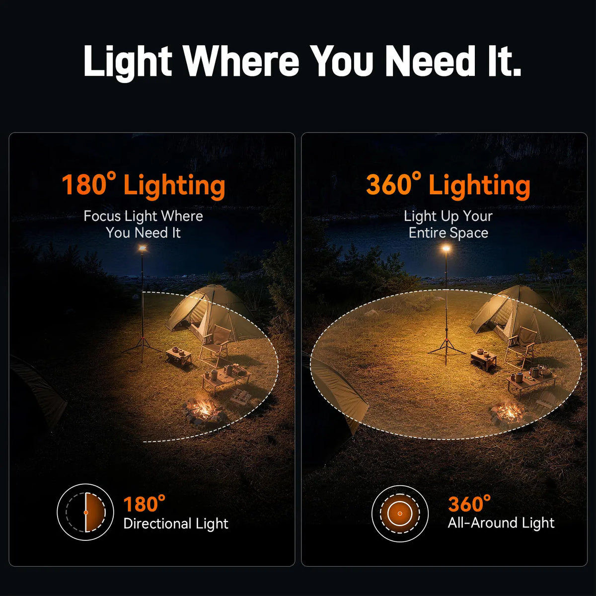 WOLFBOX TL2000 Telescopic Camping Light - WOLFBOX