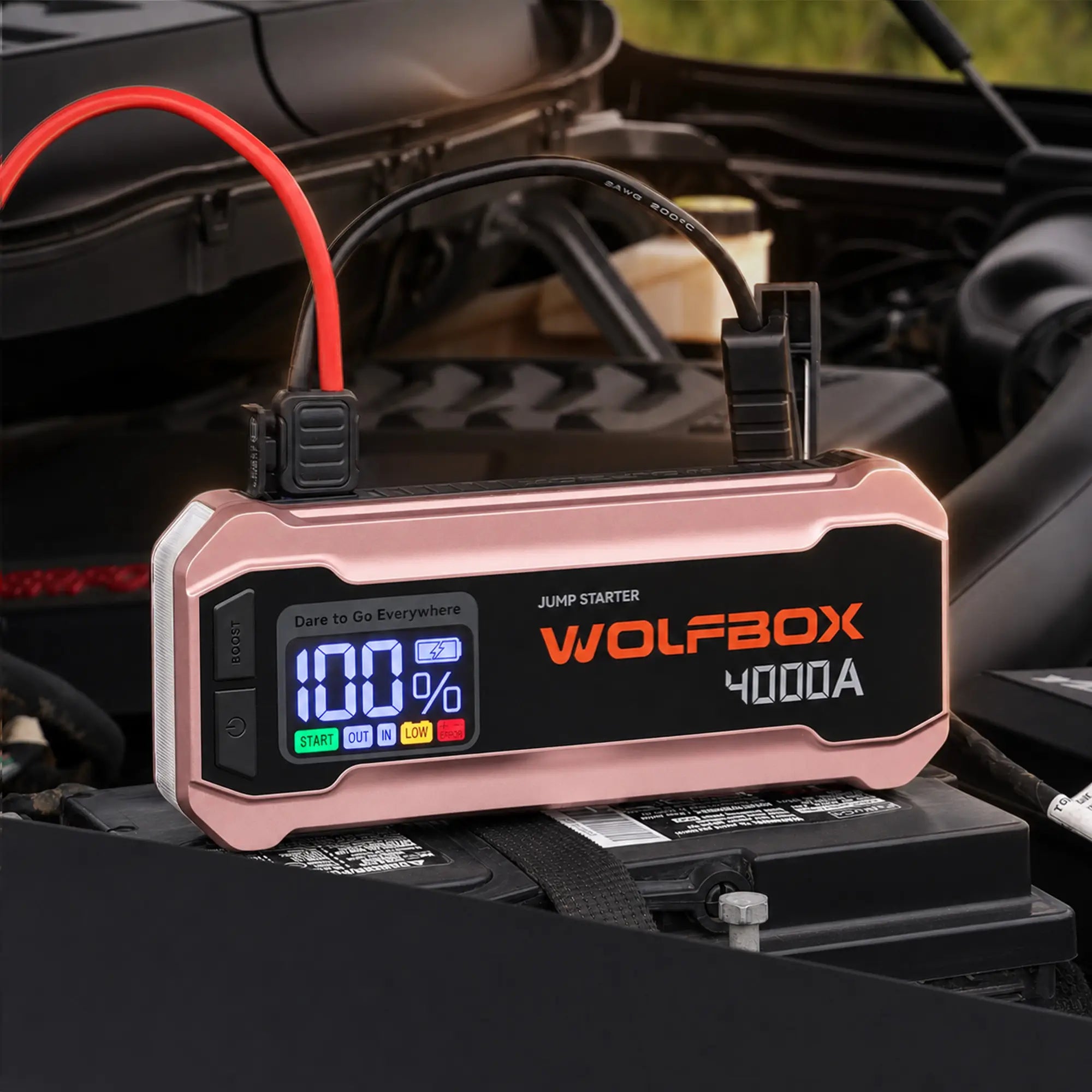 4000a jump starter in rose gold