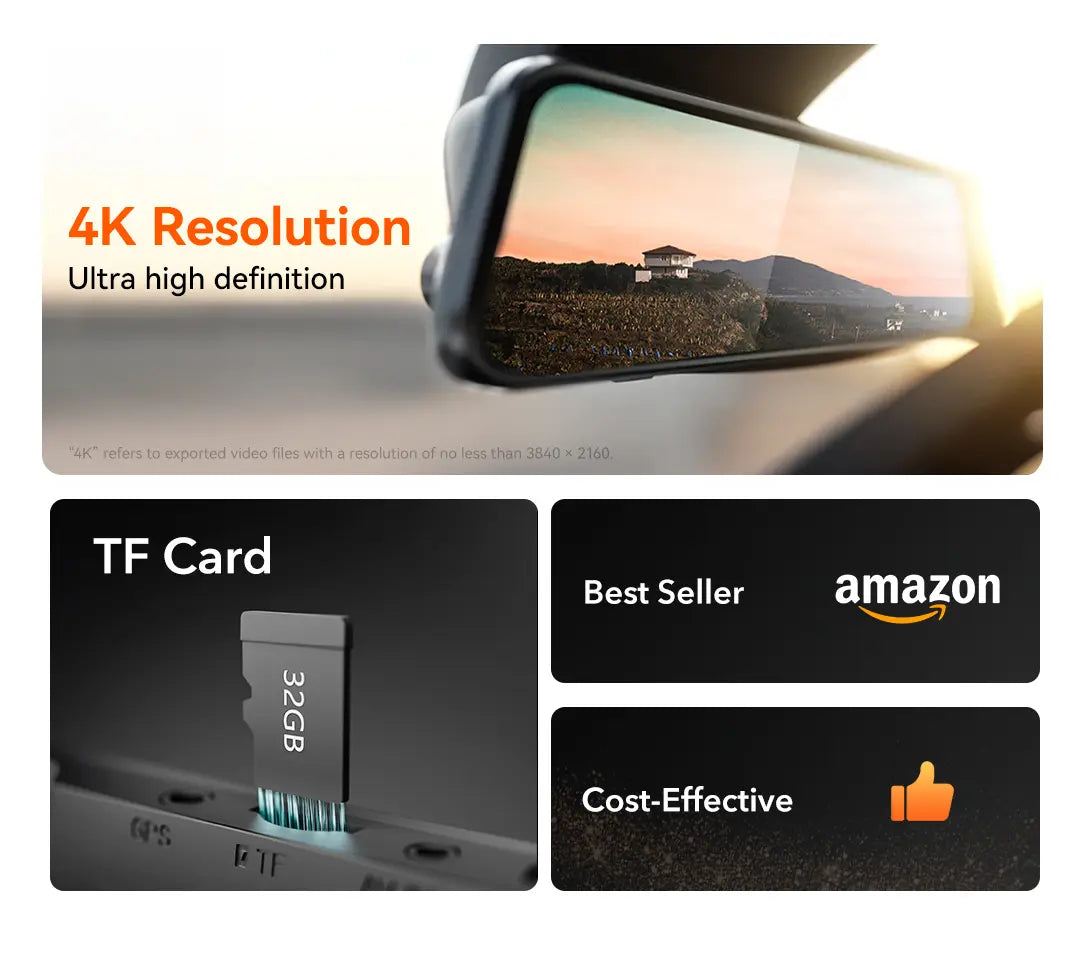 4K resolution G840S dash cam