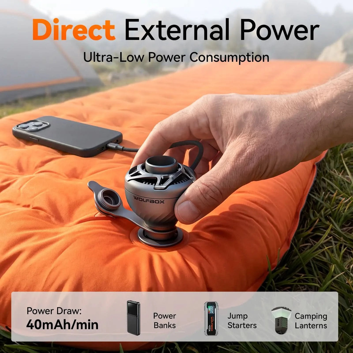 WOLFBOX MegaFlow Mini Air Pump - WOLFBOX