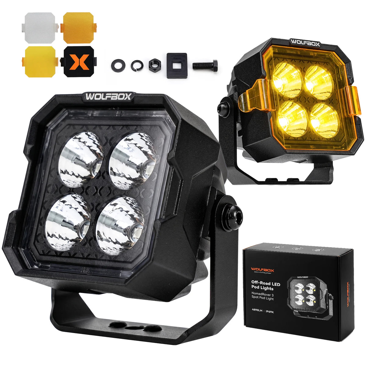 NomadRover 3" Off-Road LED Pod Lights（Pair） - WOLFBOX