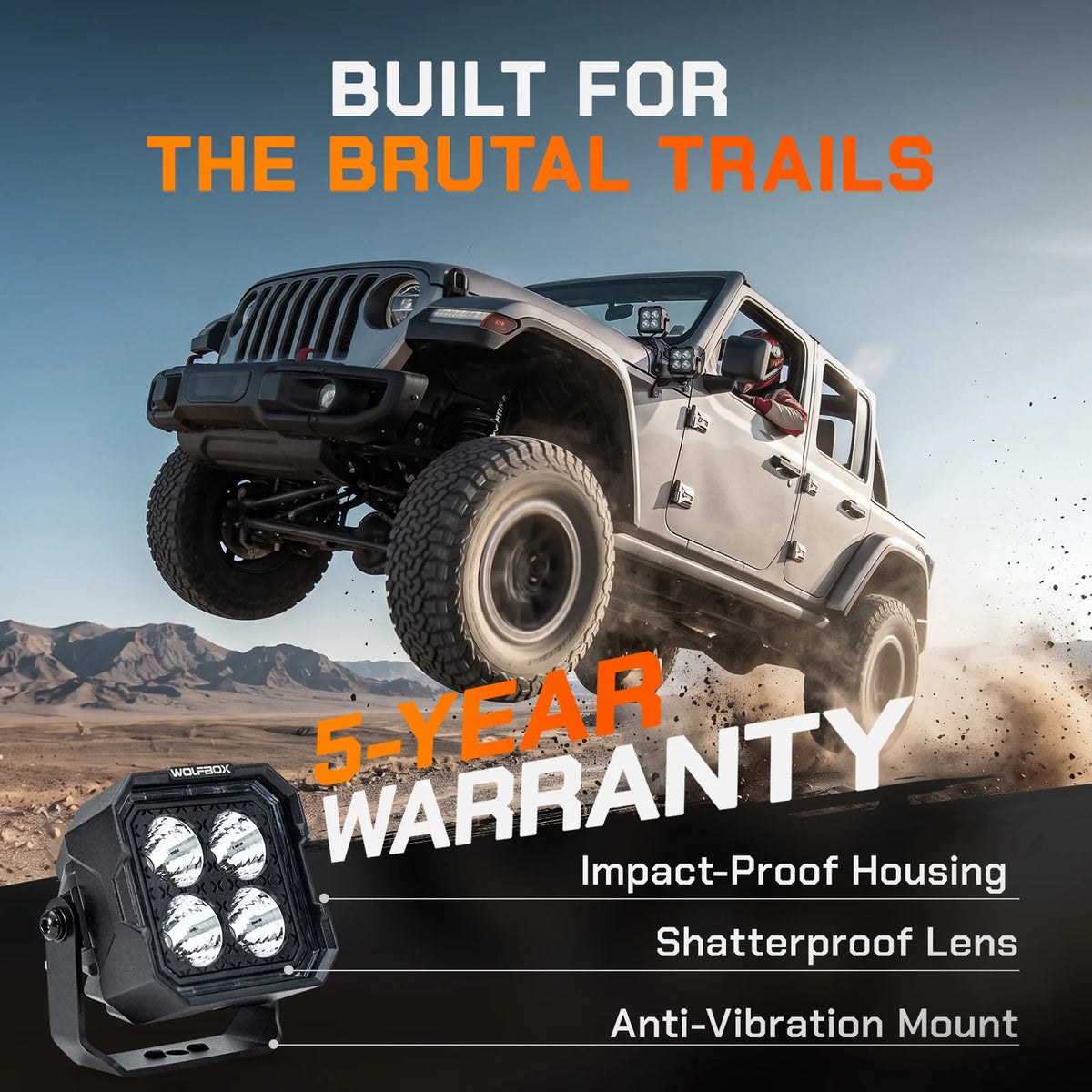 NomadRover 3" Off-Road LED Pod Lights（Pair） - WOLFBOX
