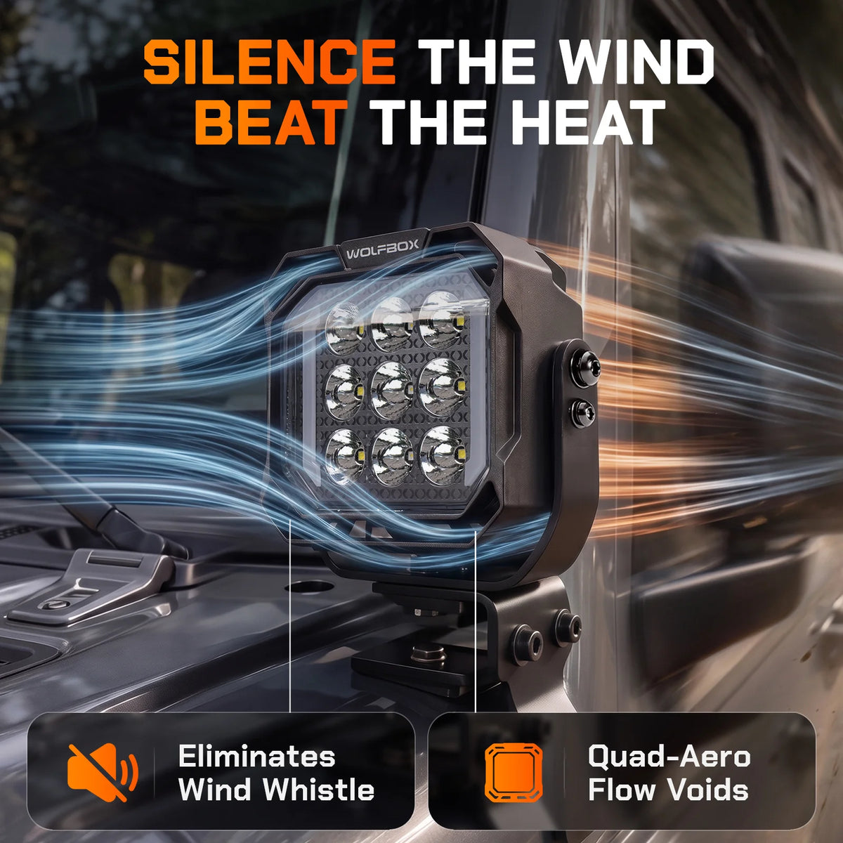 aero airflow design eliminating wind whistle and heat