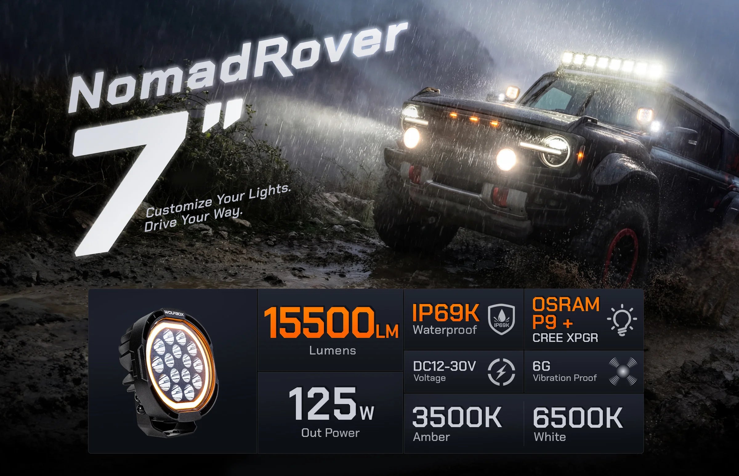 nomadrover 7-off-road led pods