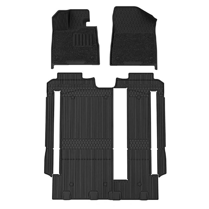 3W Toyota Sienna 8 Seat 2021-2023 Custom Floor Mats / Trunk Mat TPE Material & All-Weather Protection Vehicles & Parts 3Wliners   